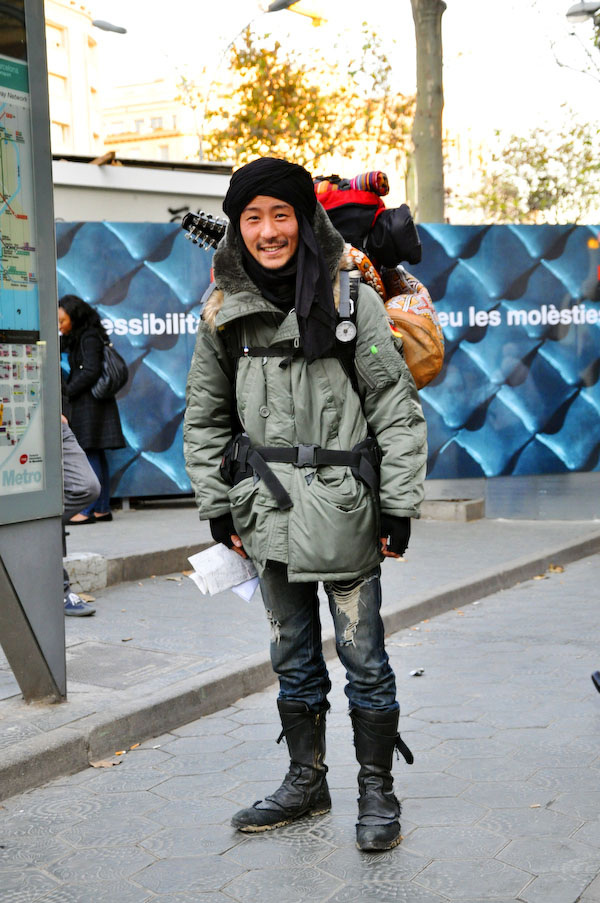 Takeshi in Barcelona street fashion picture of Takeshi in Barcelona